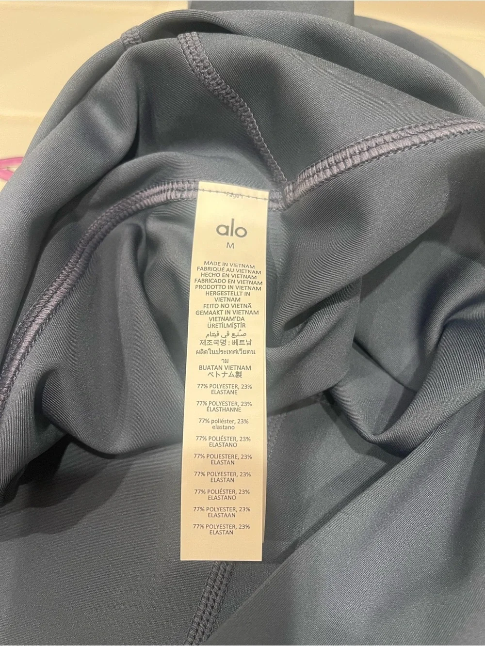 ALO Yoga women’s Slate Blue High-Waist Leggings